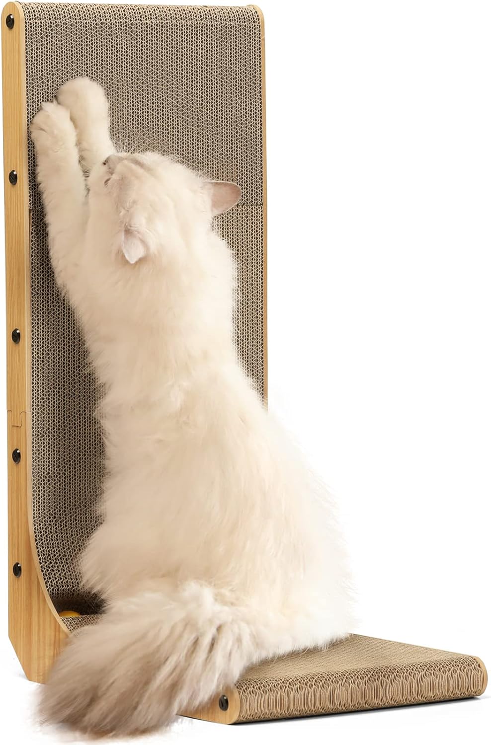 L Shape Cat Scratcher, 23.6 Inch Cat Scratchers for Indoor Cats, Protecting Furniture Cat Scratch Pad, Cardboard Cat Scratching