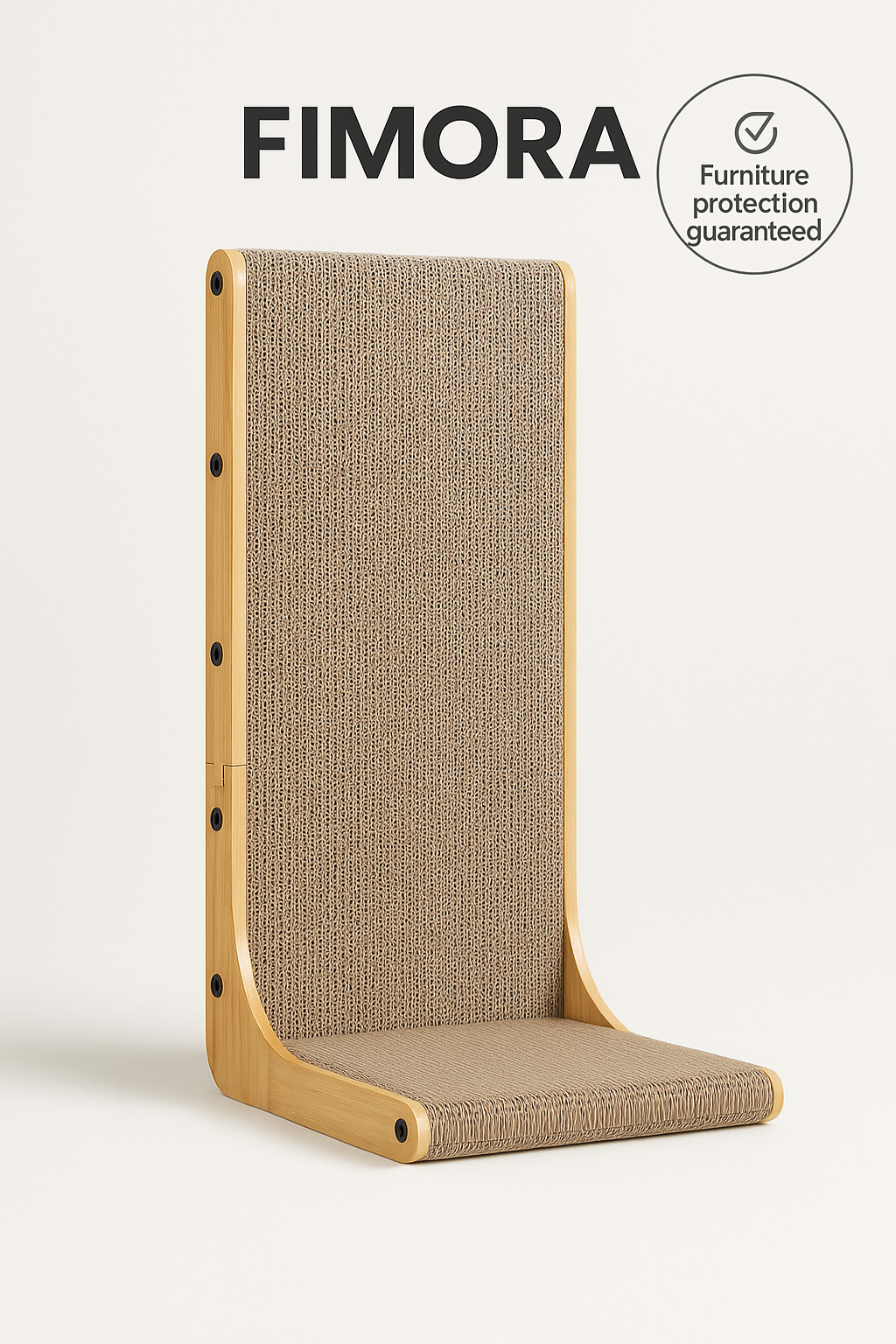 L Shape Cat Scratcher, 23.6 Inch Cat Scratchers for Indoor Cats, Protecting Furniture Cat Scratch Pad, Cardboard Cat Scratching